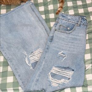 Rue21 Distressed Light Blue Boyfriend Jeans